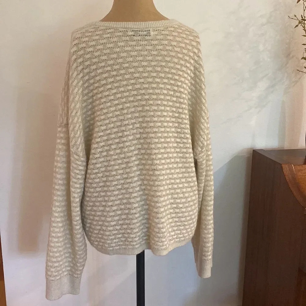 Babaton 1-01 XXS gold and ivory sweater beautiful sparkles fits like a Large - Picture 4 of 9